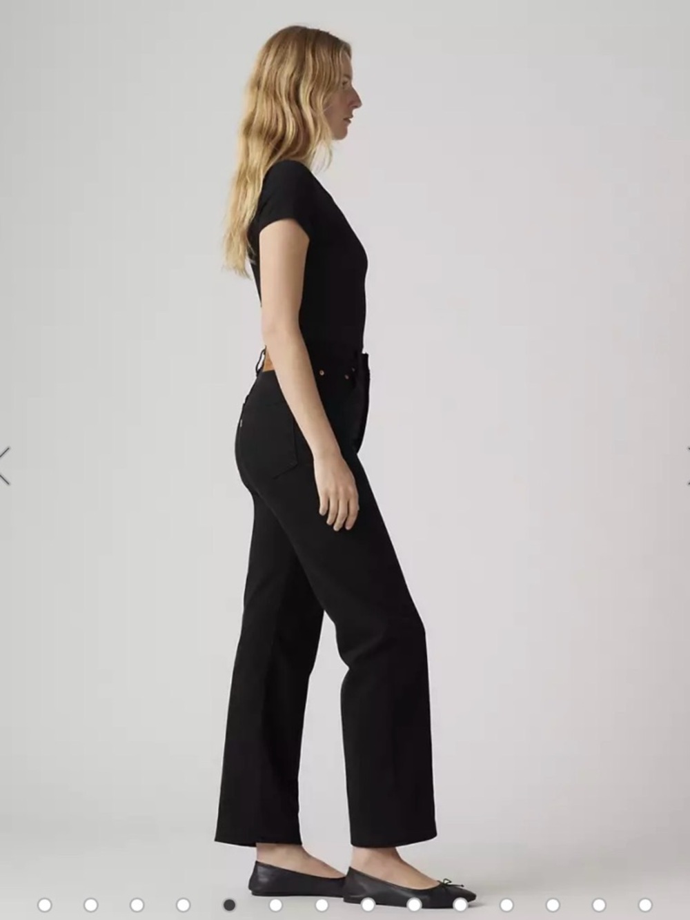 RIBCAGE STRAIGHT ANKLE WOMEN'S JEANS BLACK - Picture 3 of 13